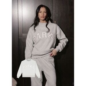 PARKE Gray Varsity Mock-neck Size L-XL